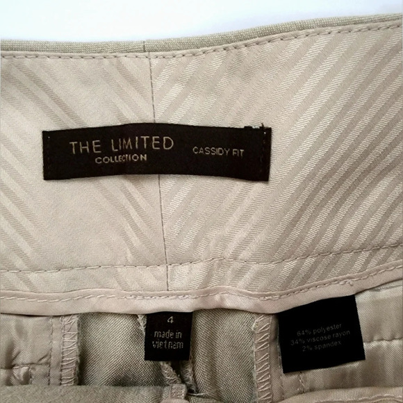 The Limited Women's Khaki Tan Cassidy Fit Capri Cropped Trousers Pants, sz 4 - Picture 2 of 8